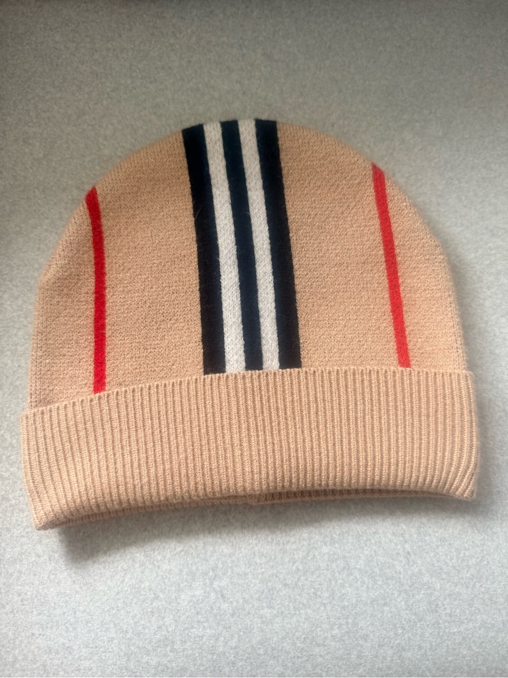 Burberry Iconic Stripe Cashmere Hat/Beanie